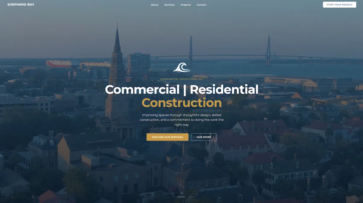 Shepherd Bay Management website screenshot